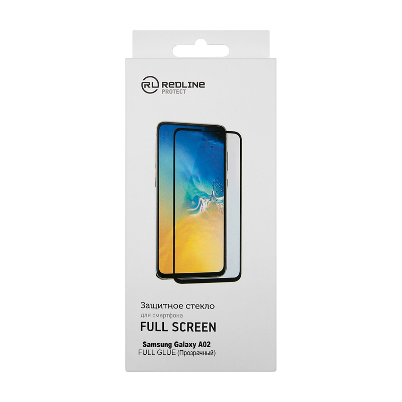 

Защитное стекло Red Line Galaxy A02 Full screen FULL GLUE прозрачный (УТ000023953), Galaxy A02 Full screen FULL GLUE прозрачный