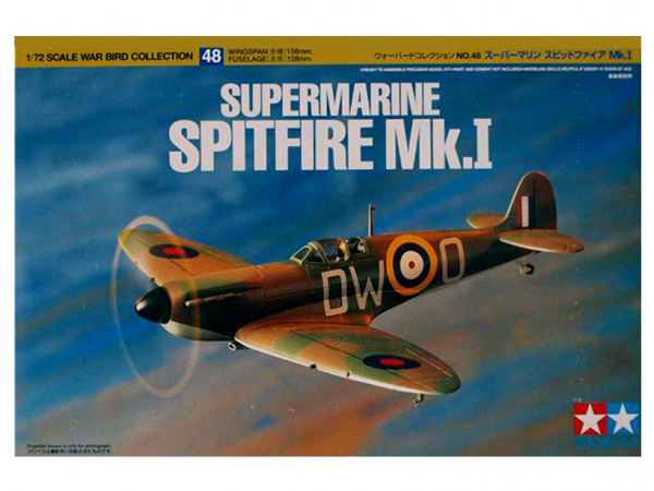 

60748 Tamiya 1/72 Supermarine Spitfire MK.I