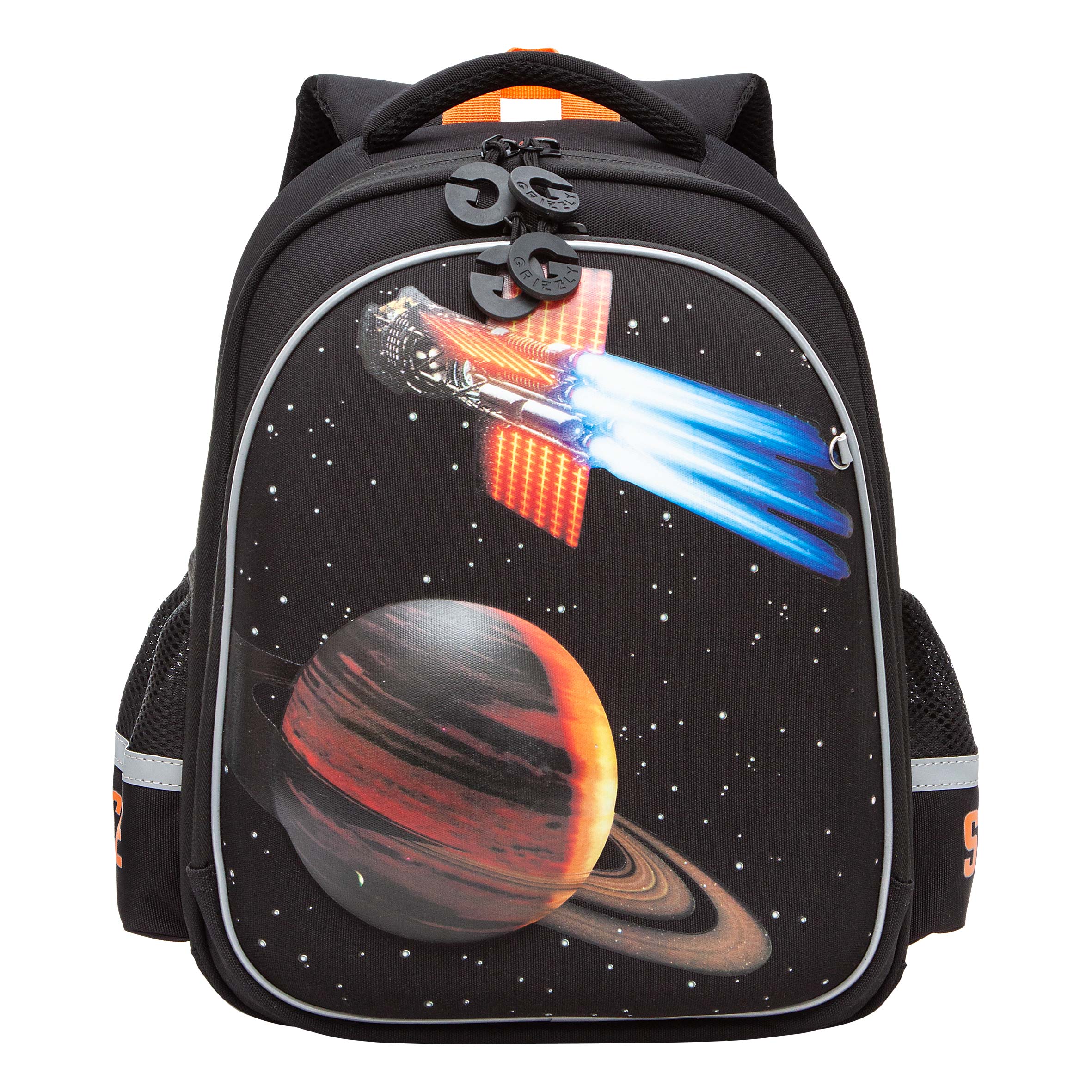 

Рюкзак Grizzly школьный для мальчика RAz-387-1 /1 черный, RAz-387-1