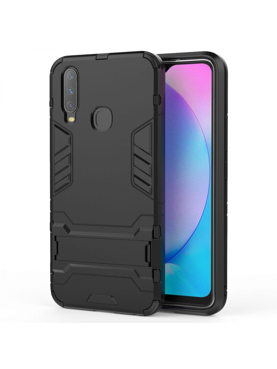

Brodef IRON Противоударный с подставкой чехол для Vivo Y17 черный