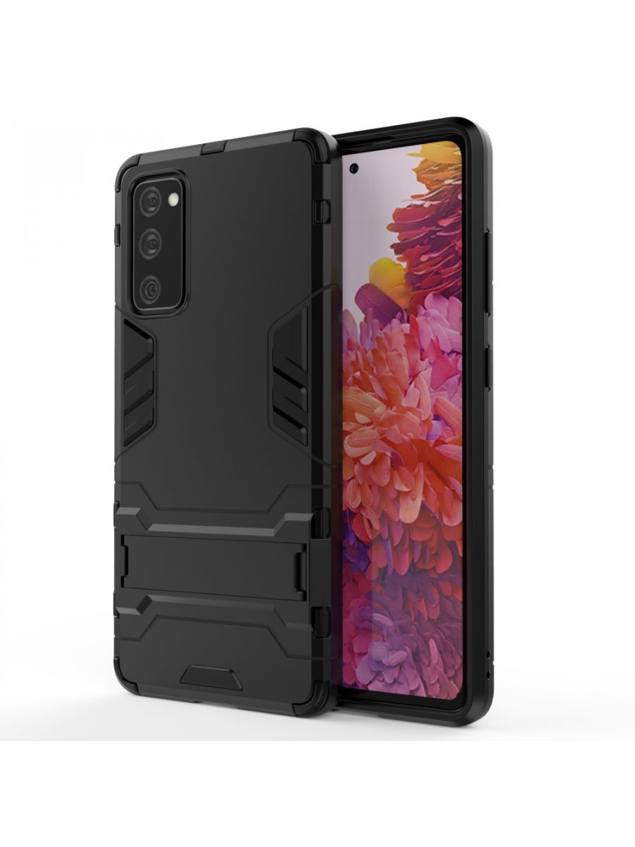 

Brodef IRON Противоударный с подставкой чехол для Samsung Galaxy S20 FE Черный