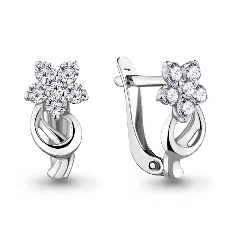 

Серьги из серебра ЯХОНТ Золотой 196012, фианит, 196012