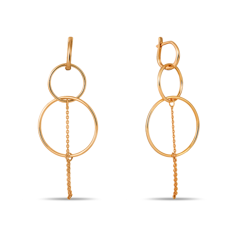 

Серьги подвески из желтого золота Yahont 196290, 196290