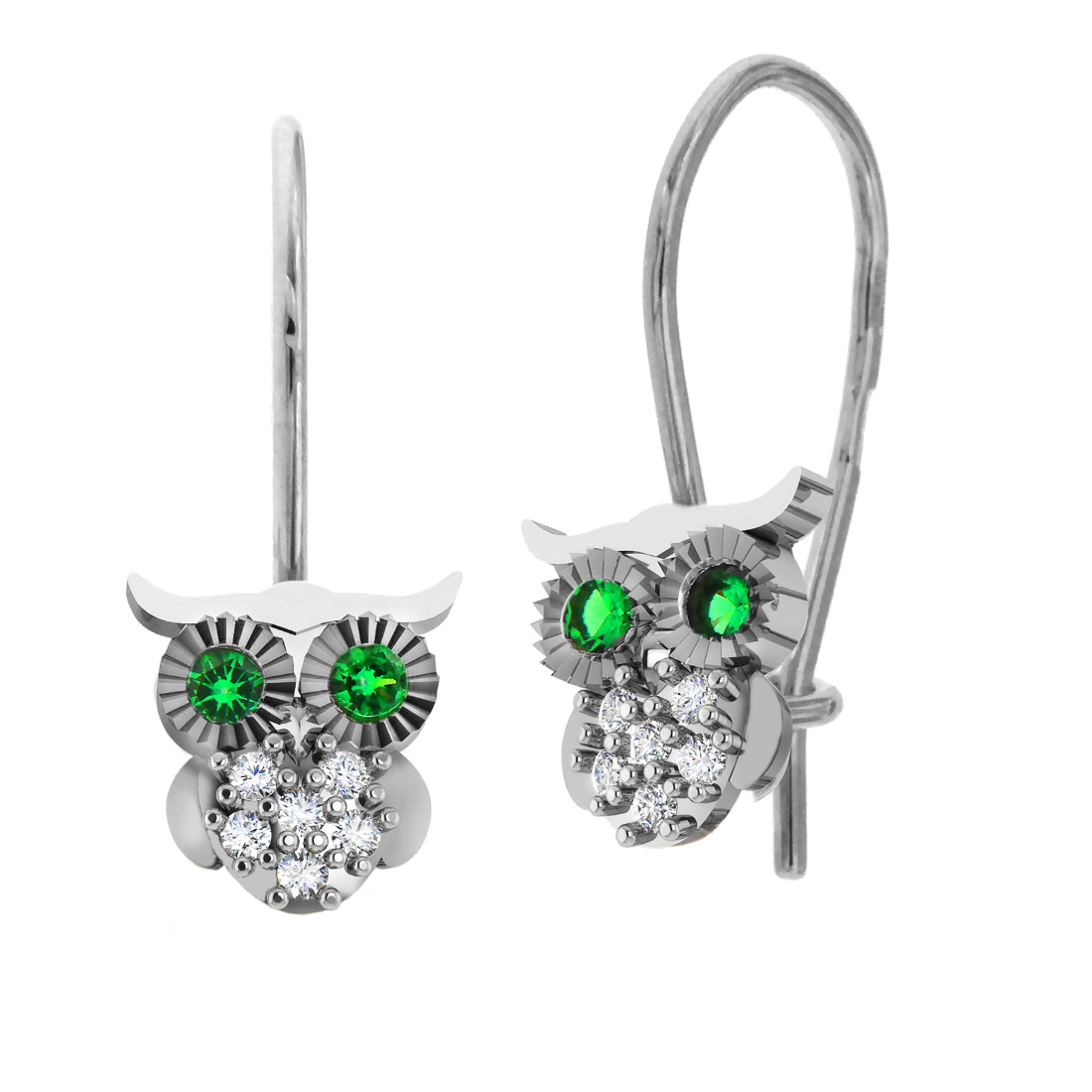 

Серьги из серебра с фианитом Яхонт Ювелирный 196297, 196297