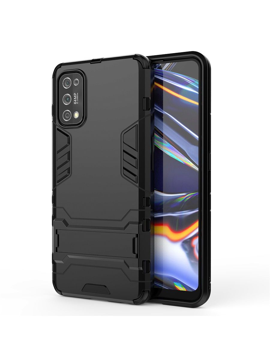 

Brodef IRON Противоударный с подставкой чехол для Realme 7 Pro Черный