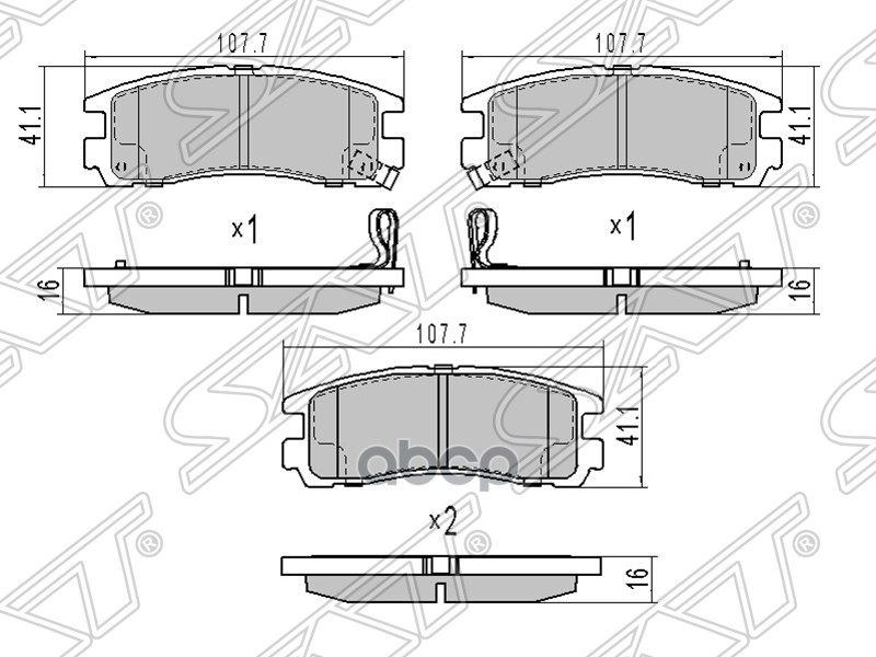 

Колодки Тормозные Зад Mitsubishi Delica/Pajero Ii Sat арт. ST-MR129537