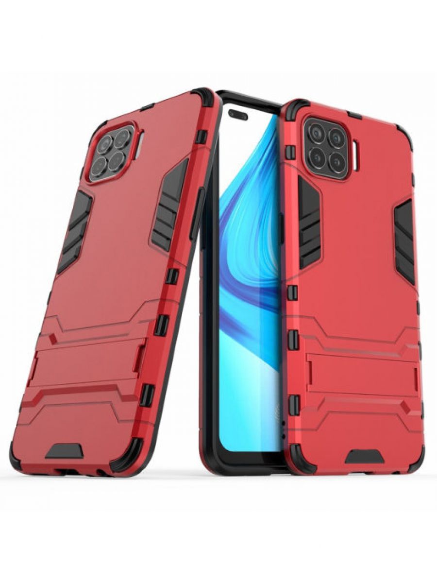 

Brodef IRON Противоударный с подставкой чехол для Oppo Reno 4 Lite красный
