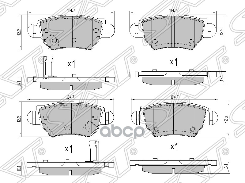 

Колодки Тормозные Зад Opel Astra G 98-05/Zafira A 99-05 Sat арт. ST-1605093