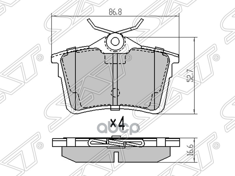 Колодки Тормозные Зад Peugeot Partner 13-/Citroen Berlingo Sat арт. ST-1608520480
