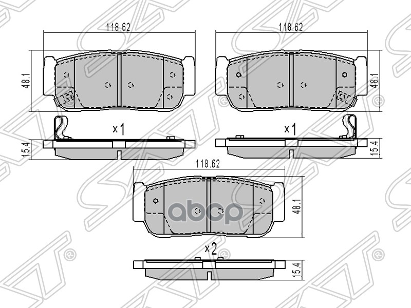 

Колодки Тормозные Зад Ssangyong Actyon 06-/Rexton 01-/Rodius 05- Sat арт. ST-48413091A1