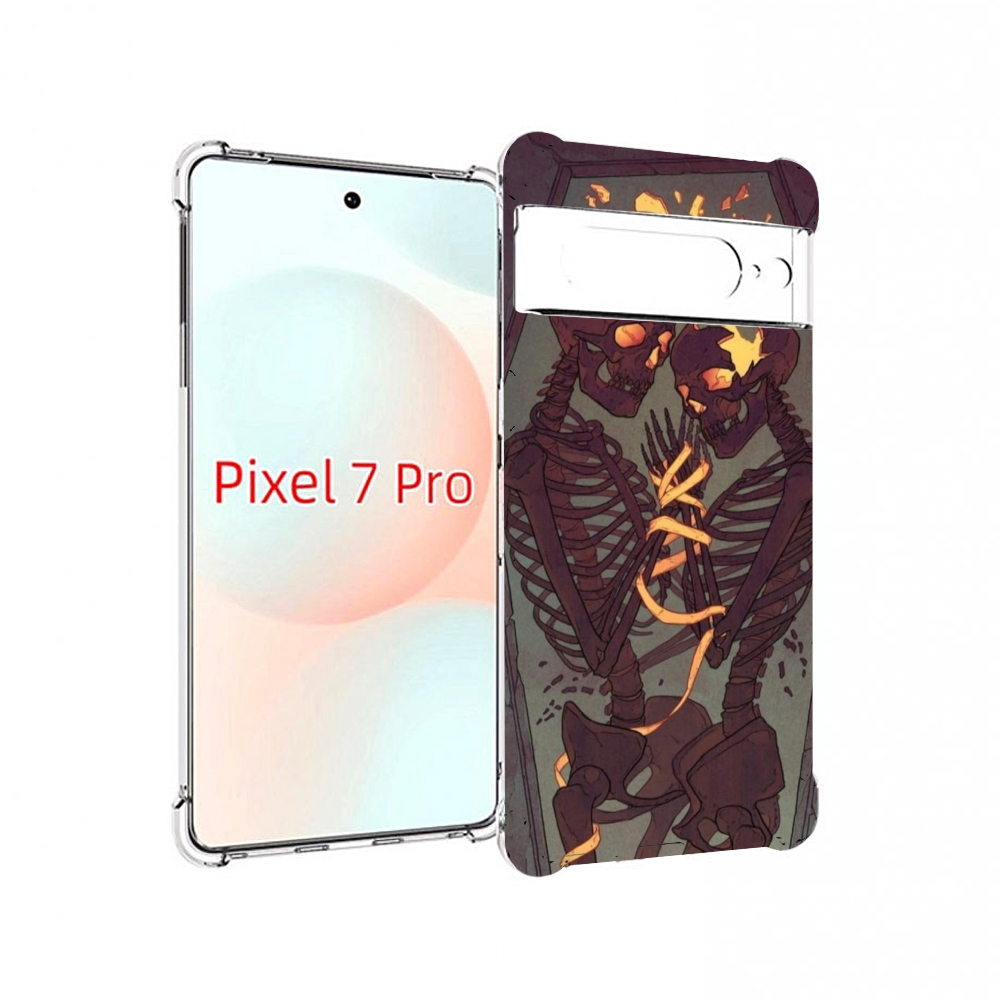 

Чехол Mypads Скелеты В Гробу Для Google Pixel 7 Pro, Прозрачный, Tocco