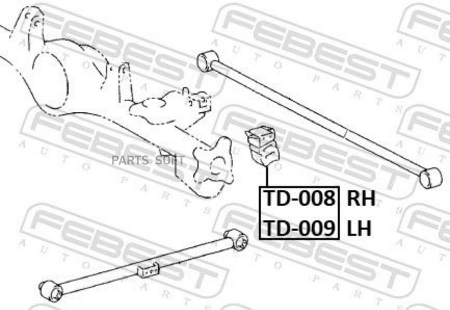 

Отбойник амортизатора FEBEST TD008