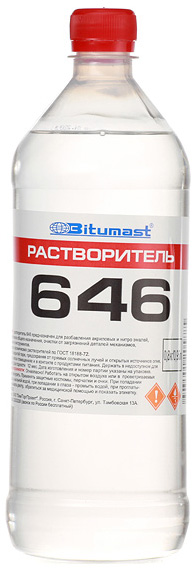 

BITUMAST растворитель 646 (0,95л=0,8кг) ГОСТ, Прозрачный