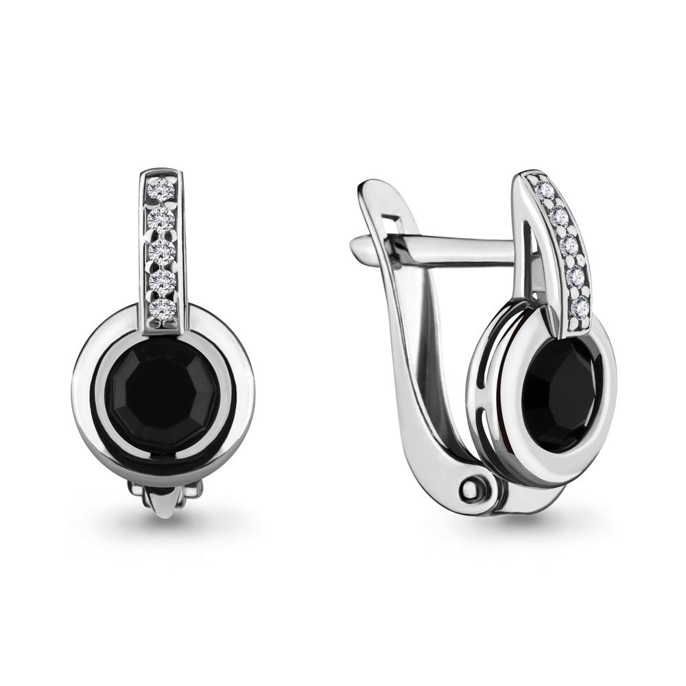 

Серьги из серебра с фианитом Яхонт Ювелирный 197070, 197070
