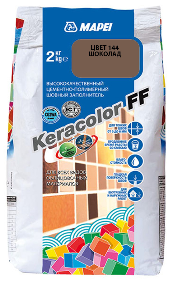 MAPEI Keracolor FF цементно-полимерный шовный заполнитель №144 шоколад (2кг)