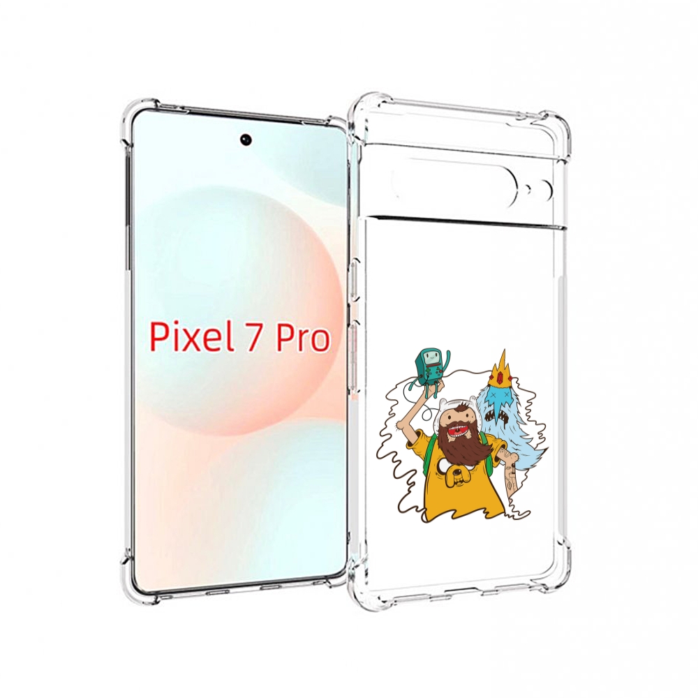 

Чехол Mypads Время Приключений Старый Финн Для Google Pixel 7 Pro, Прозрачный, Tocco
