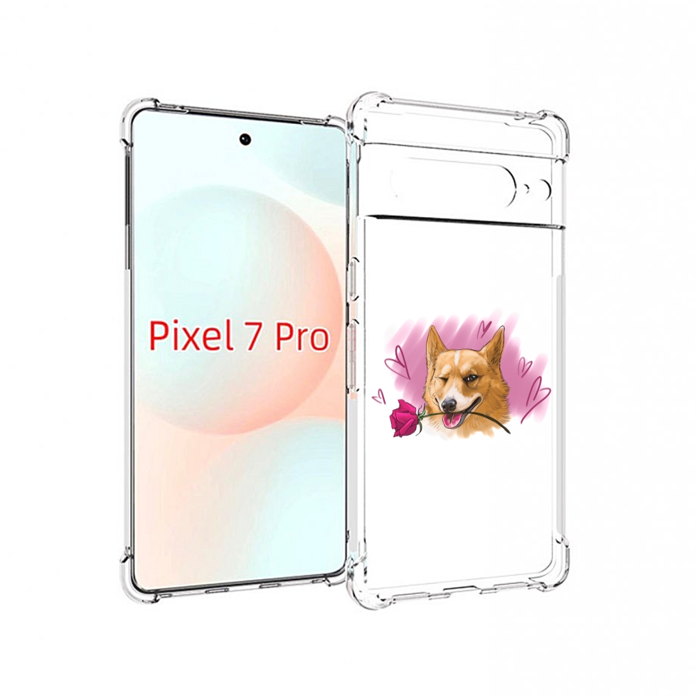 

Чехол Mypads Собачка-С-Розочкой Для Google Pixel 7 Pro, Прозрачный, Tocco
