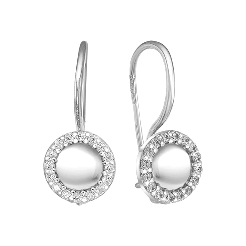

Серьги из серебра с фианитом Яхонт Ювелирный 197093, 197093