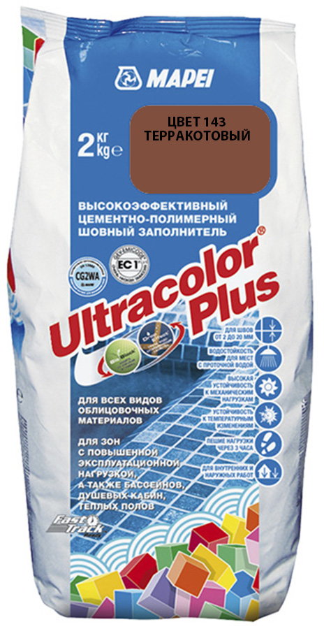 MAPEI Ultracolor Plus цементно-полимерный шовный заполнитель №143 терракотовая (2кг)