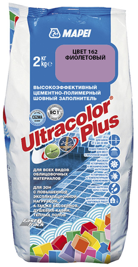 

MAPEI Ultracolor Plus цементно-полимерный шовный заполнитель №162 фиолетовая (2кг), Фиолетовый