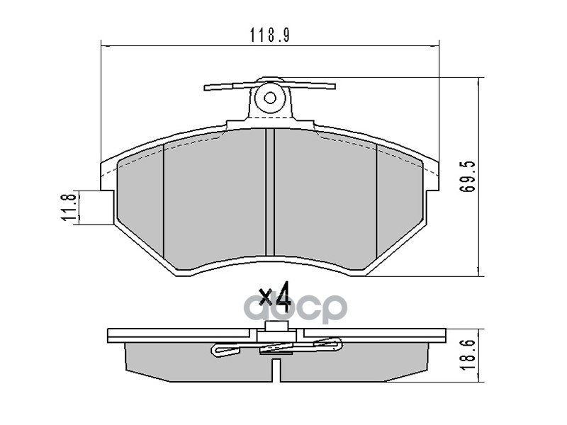 

Колодки Тормозные Перед Audi A6 99- Sat арт. ST-8D0698151L