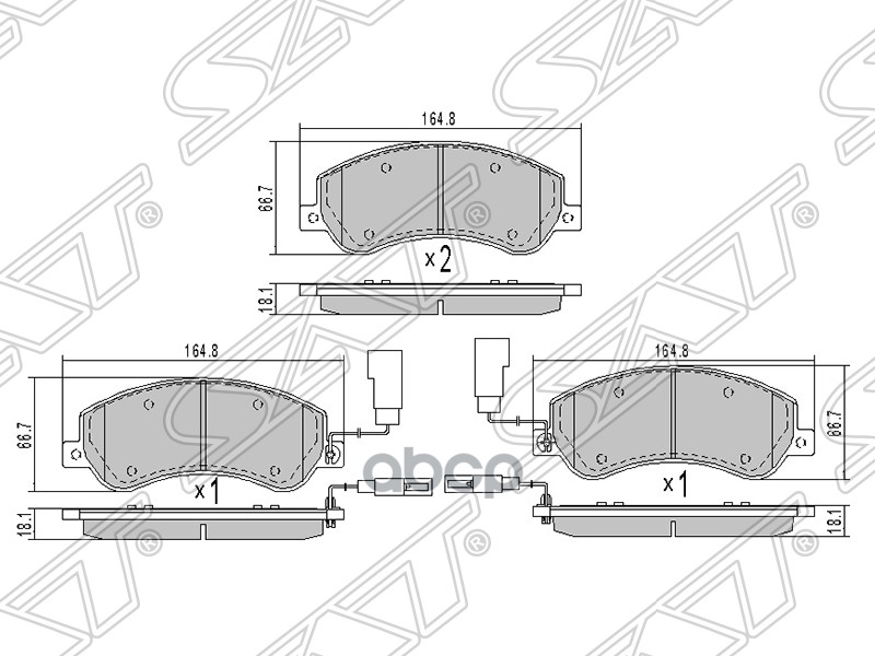 

Колодки Тормозные Перед Ford Transit 06-/Vw Amarok 10- Sat арт. ST-1371402