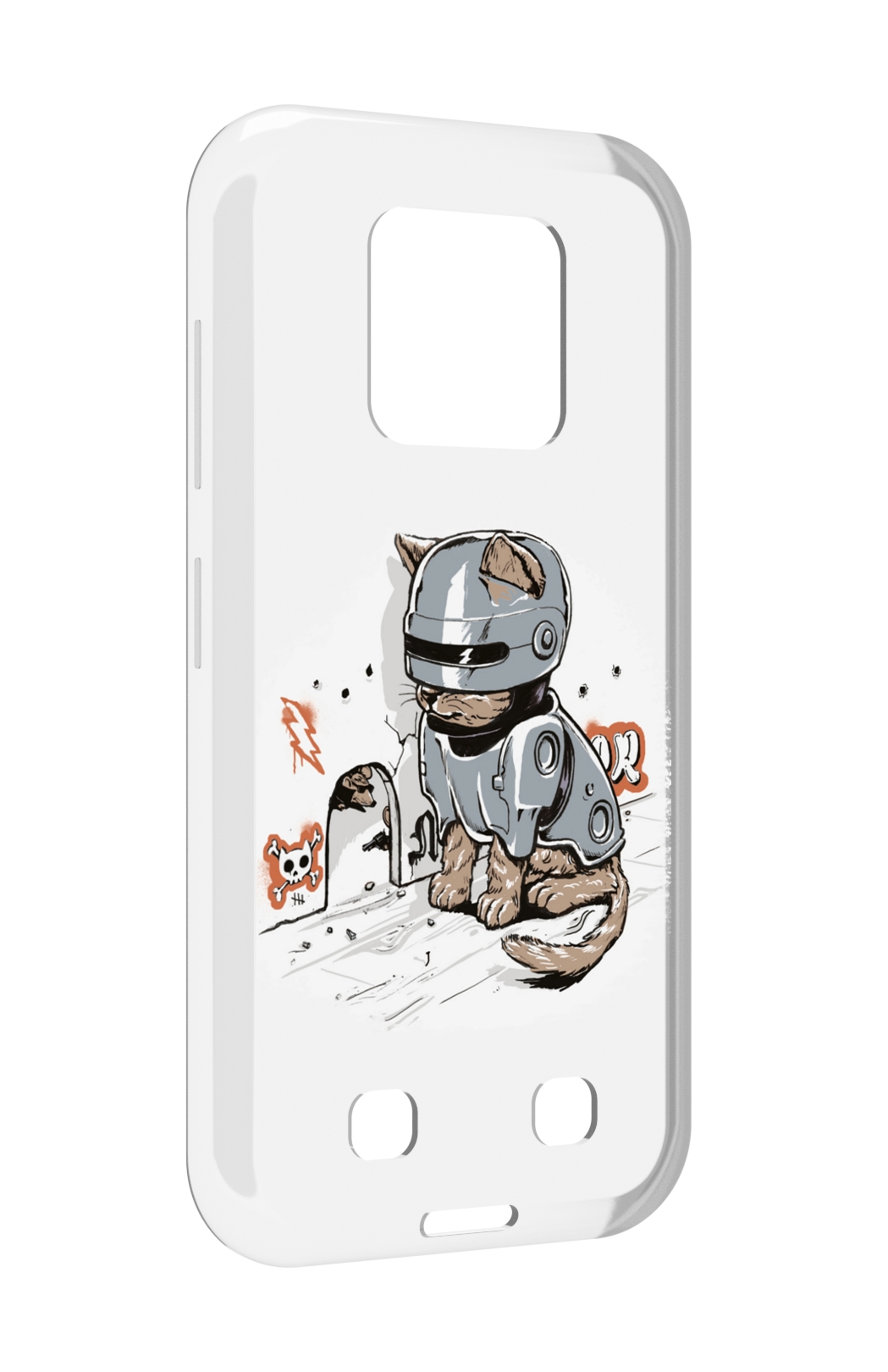 

Чехол MyPads Грозный кот для Oukitel WP18, Прозрачный, Tocco