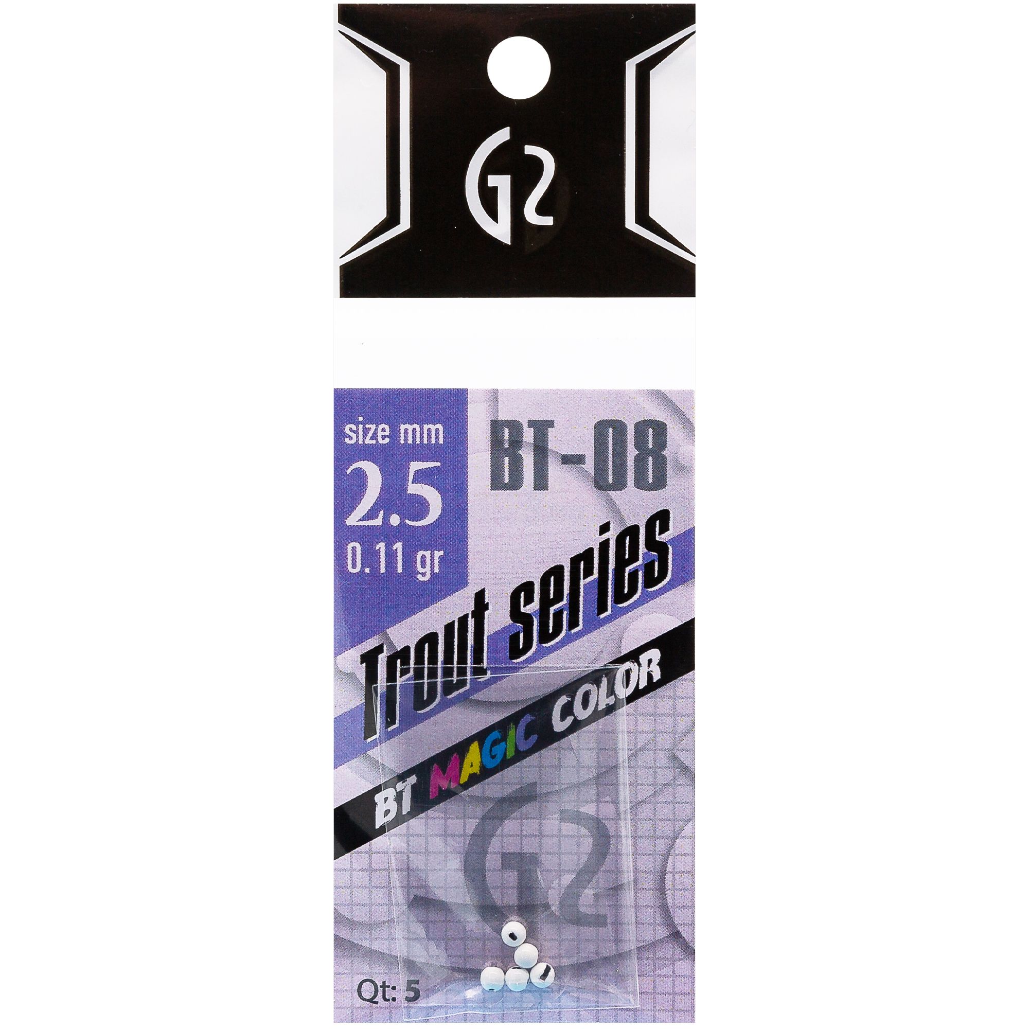 

Вольфрамовые грузила G2 Bt Magik Color 0.11 гр цвет Белый, 5 шт, Bt Magic Color