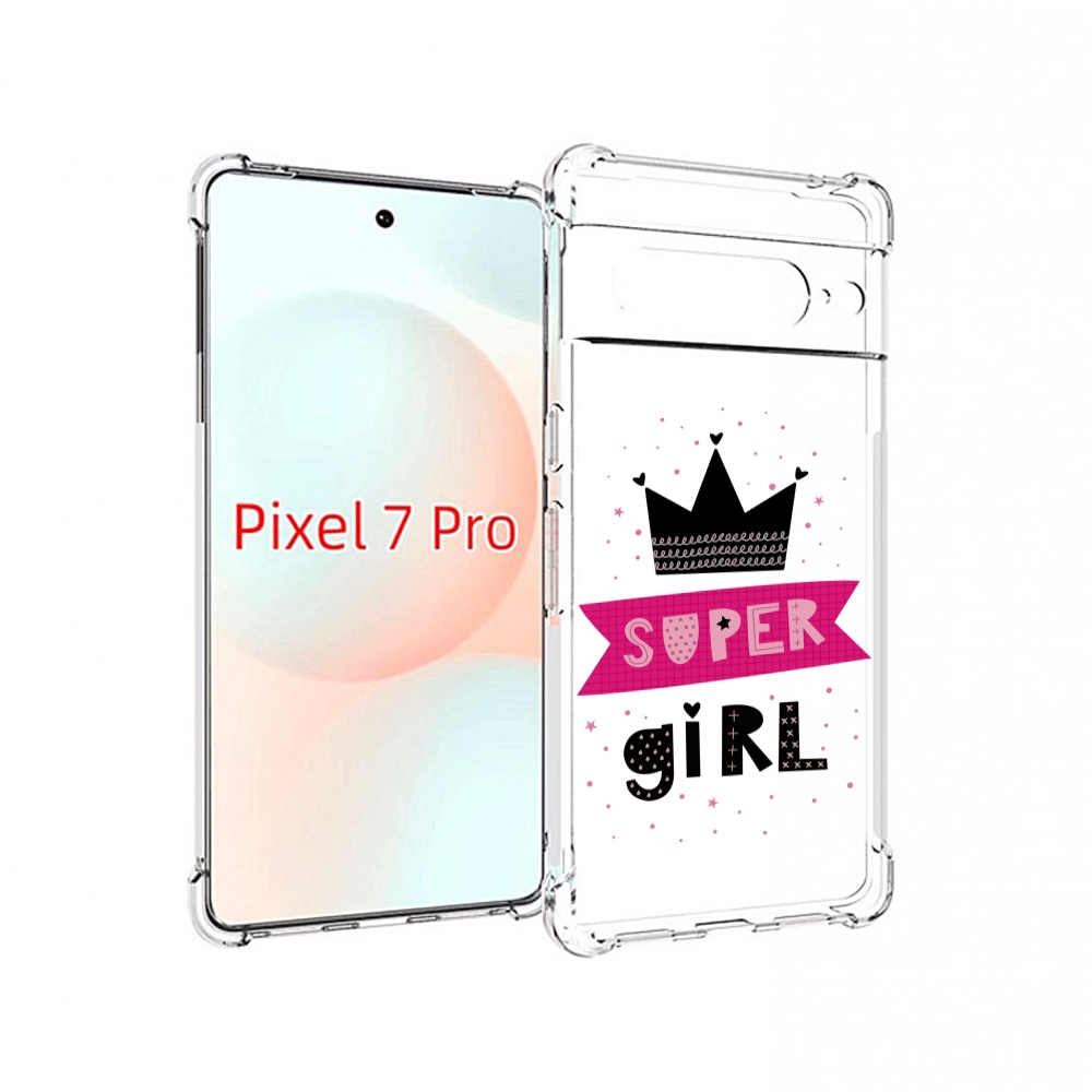 

Чехол Mypads Супер-Девчонка Женский Для Google Pixel 7 Pro, Прозрачный, Tocco