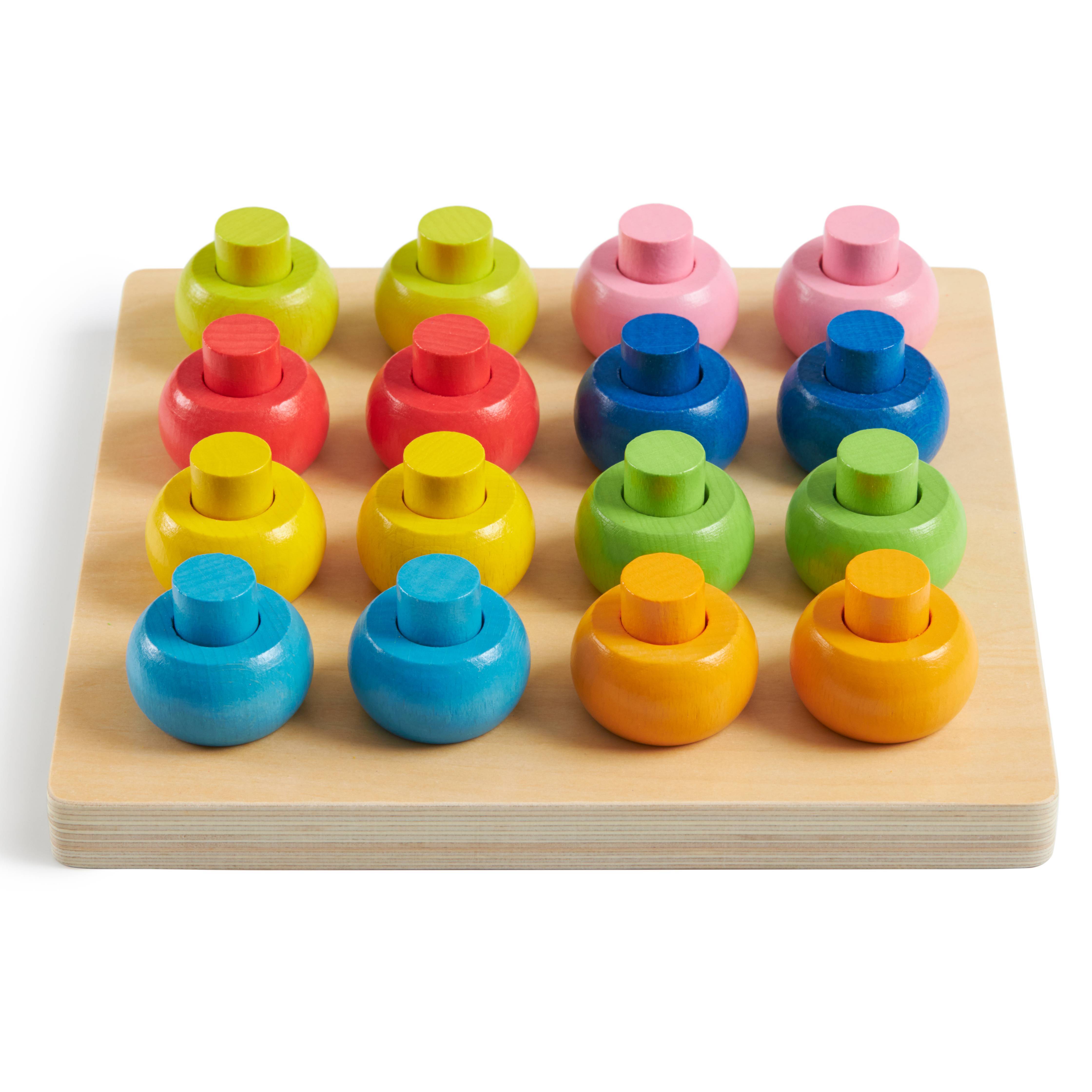 фото Развивающая игра andreu toys деревянная головоломка-пирамидка