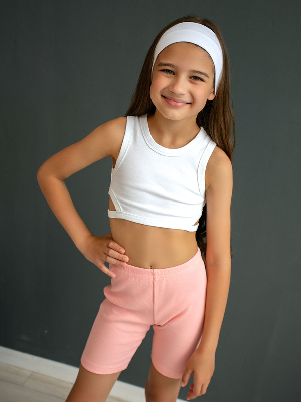 

Велосипедки детские ModaRu М-3ВД, персиковый, 128, Оранжевый, М-3ВД