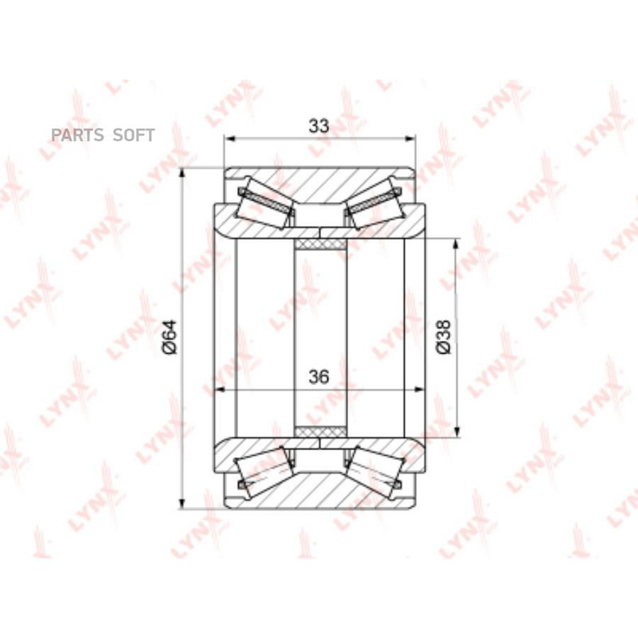 

Подшипник ступицы задней Toyota Corolla/Sprinter Carib 92>01 Lynx WB1326