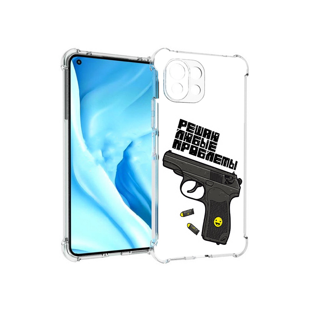 

Чехол MyPads Tocco для Xiaomi Mi 11 Lite пистолет против проблем (PT159462.256.542), Прозрачный, Tocco
