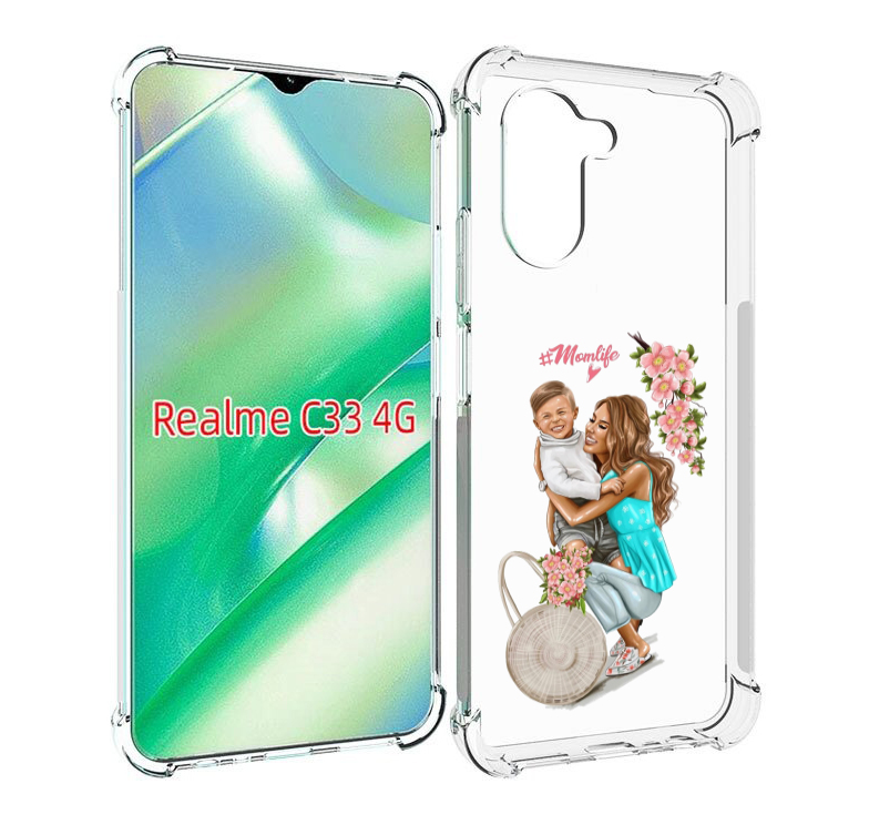 

Чехол MyPads Momlife для Realme C33 4G, Прозрачный, Tocco