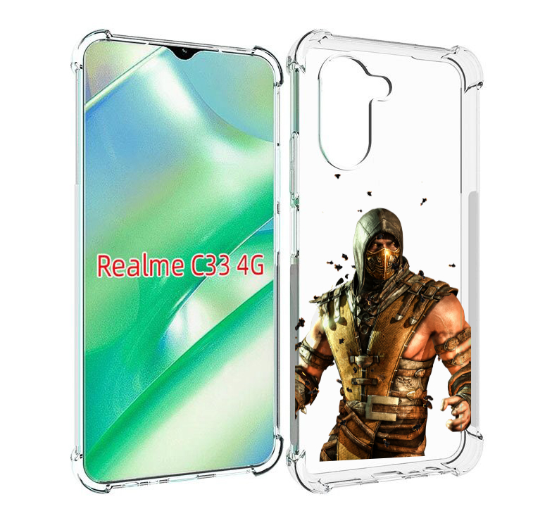 

Чехол MyPads Mortal Kombat scorpion для Realme C33 4G, Прозрачный, Tocco