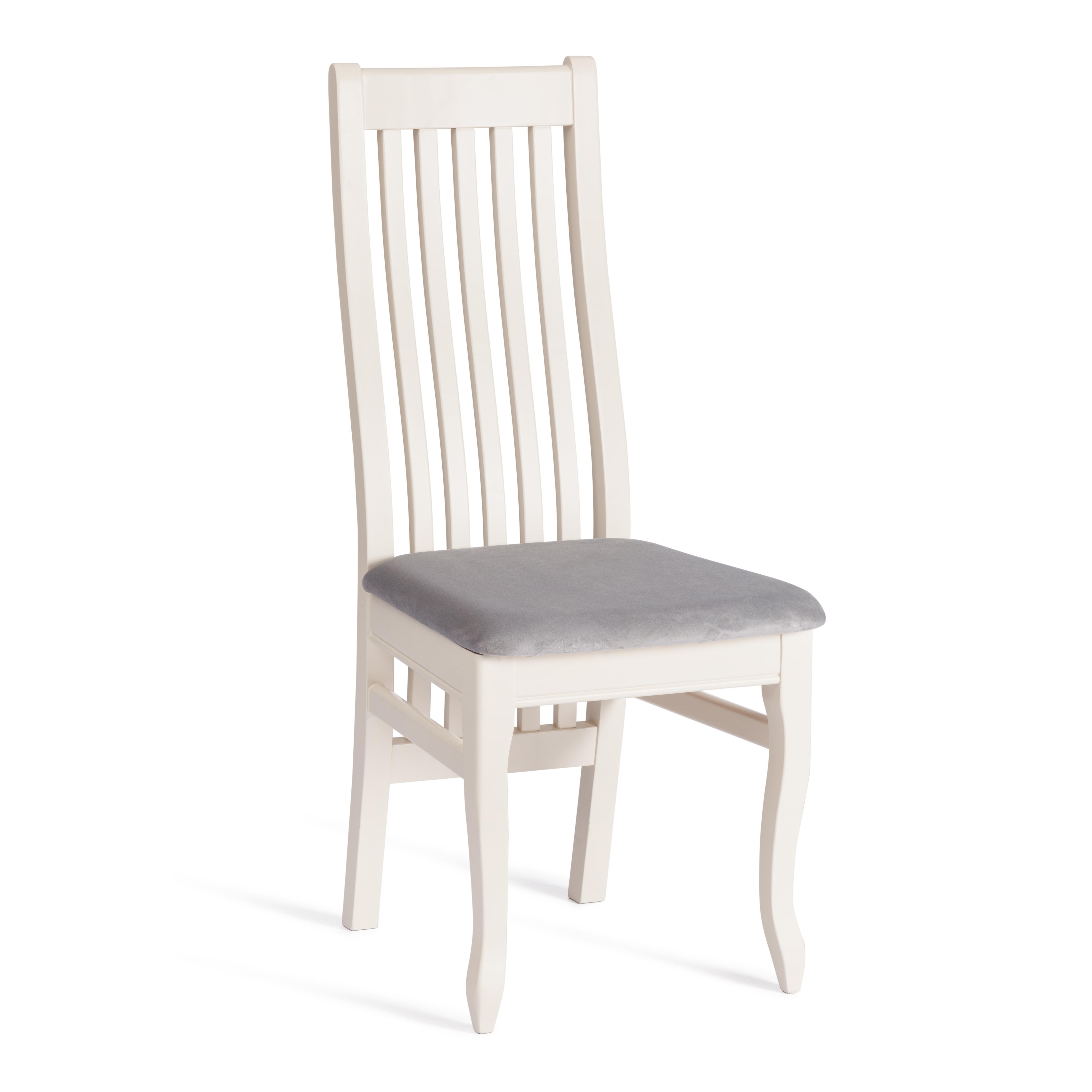 

Стул Tetchair DOLCE мягкое сидение бук, 40х46х100см, ivory white, велюр Ten, BREEZE