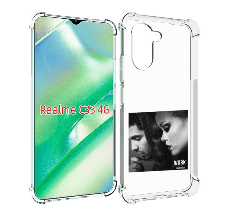 

Чехол MyPads Rihanna feat для Realme C33 4G, Прозрачный, Tocco