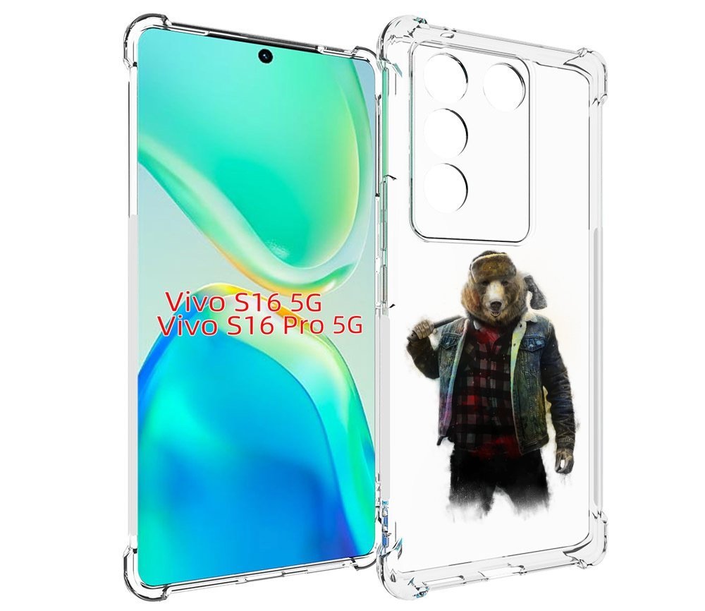 

Чехол MyPads медведь с топором для Vivo S16 5G / S16 Pro 5G / V27 / V27 Pro, Tocco