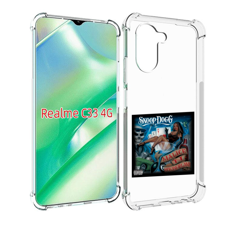 

Чехол MyPads Snoop Dogg MALICE N WONDERLAND для Realme C33 4G, Прозрачный, Tocco