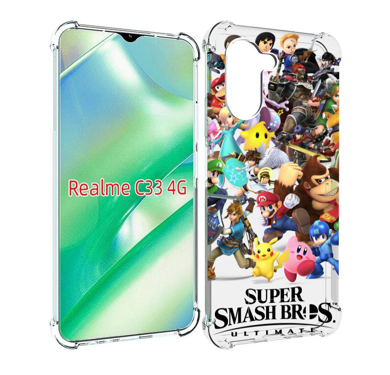 

Чехол MyPads Super Smash Bros для Realme C33 4G, Прозрачный, Tocco