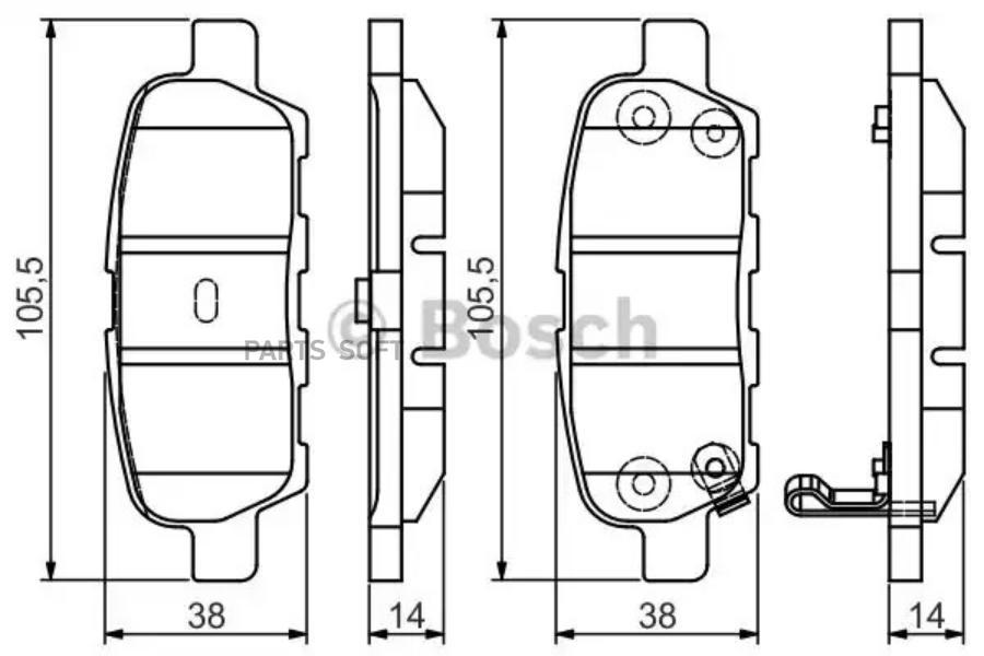 

Тормозные колодки Bosch задние 986495089