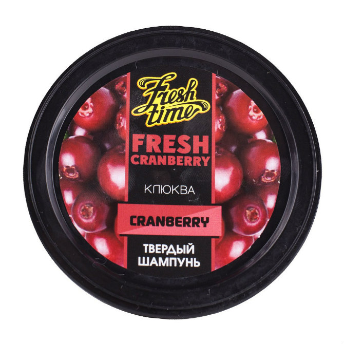 фото Твердый шампунь-кондиционер 2 в 1 l'cosmetics fresh time cranberry клюква 55 г