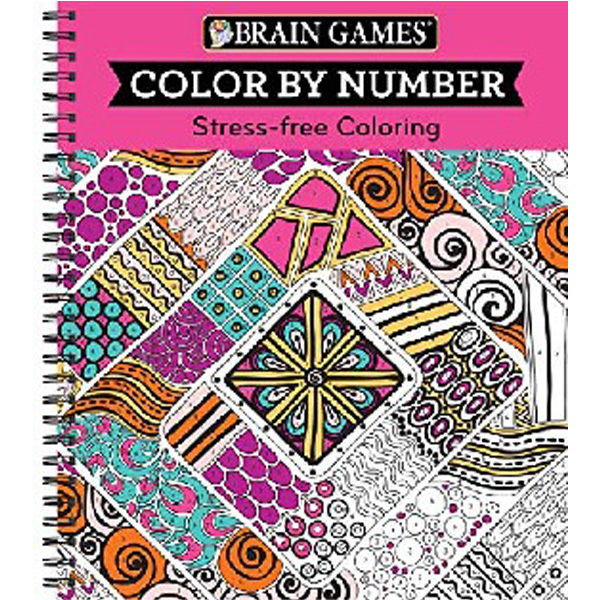 

Color by Number Stress-Free Coloring Pink / Publications International Ltd