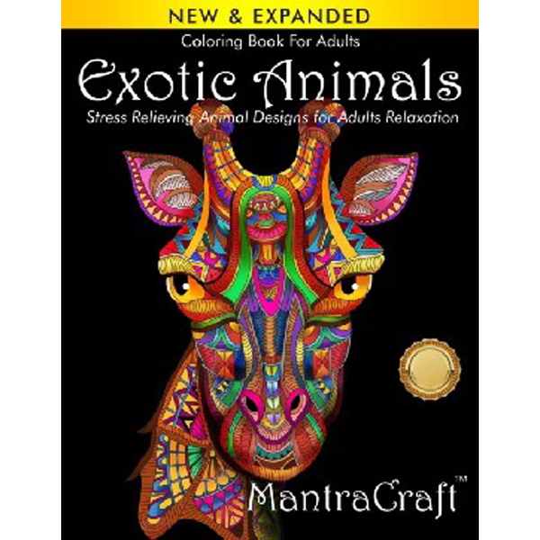 

Coloring Book For Adults: Exotic Animals: Stress Relieving Animal Designs for Adu...