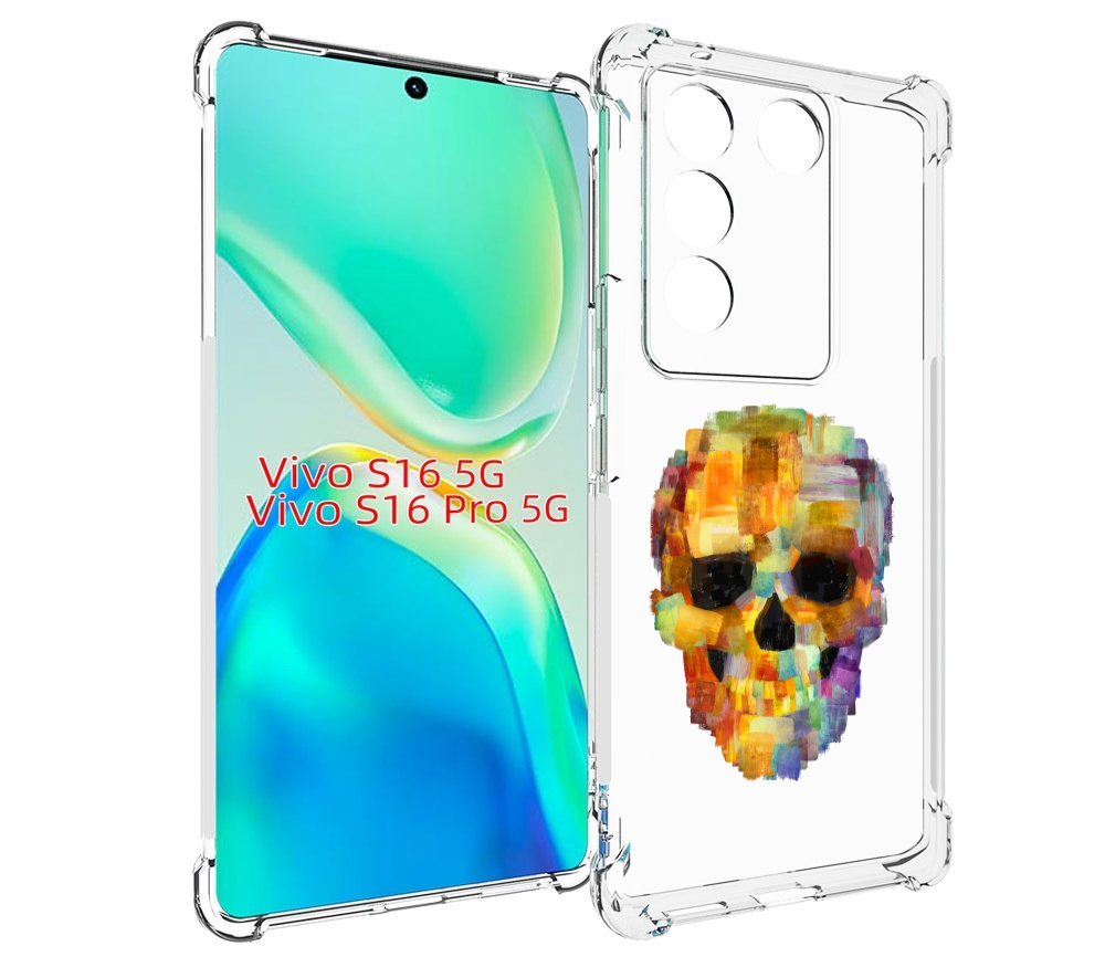 

Чехол MyPads нарисованный череп для Vivo S16 5G / S16 Pro 5G / V27 / V27 Pro, Tocco