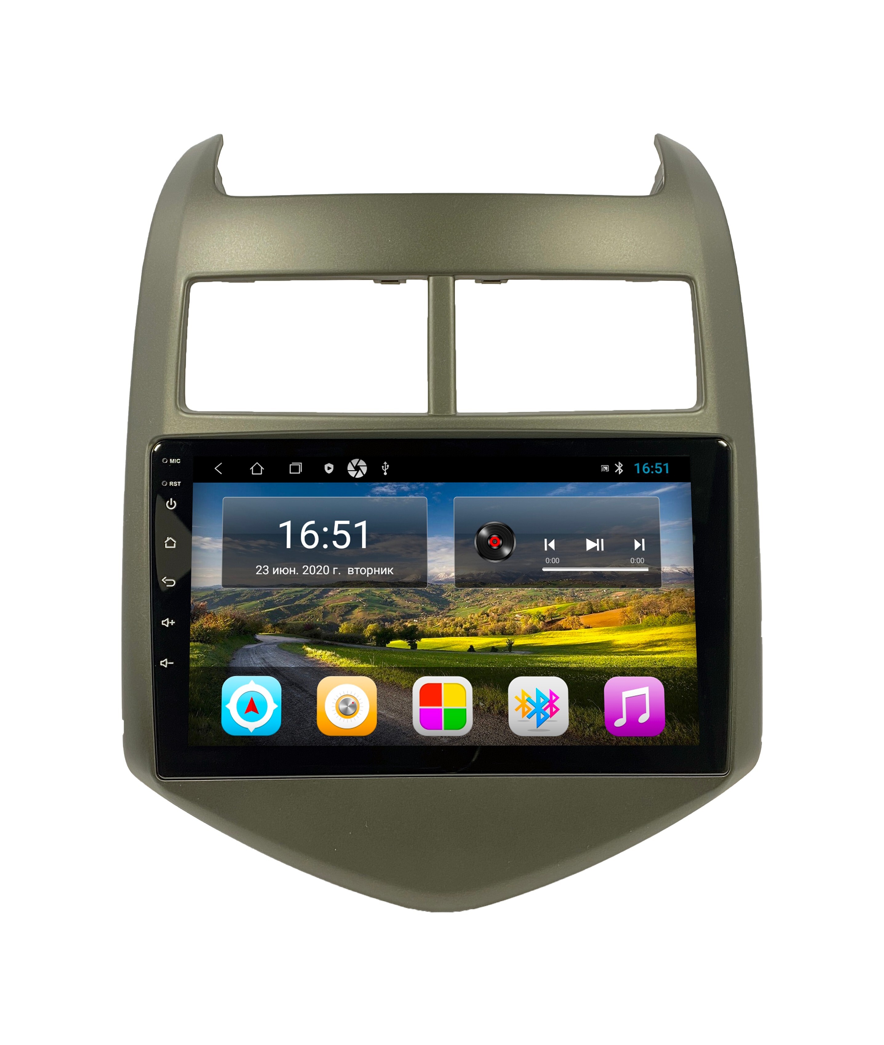 Штатная автомагнитола M2 Chevrolet Aveo 2011-2016, Android 12, 2/32GB / Мультируль / ШГУ /