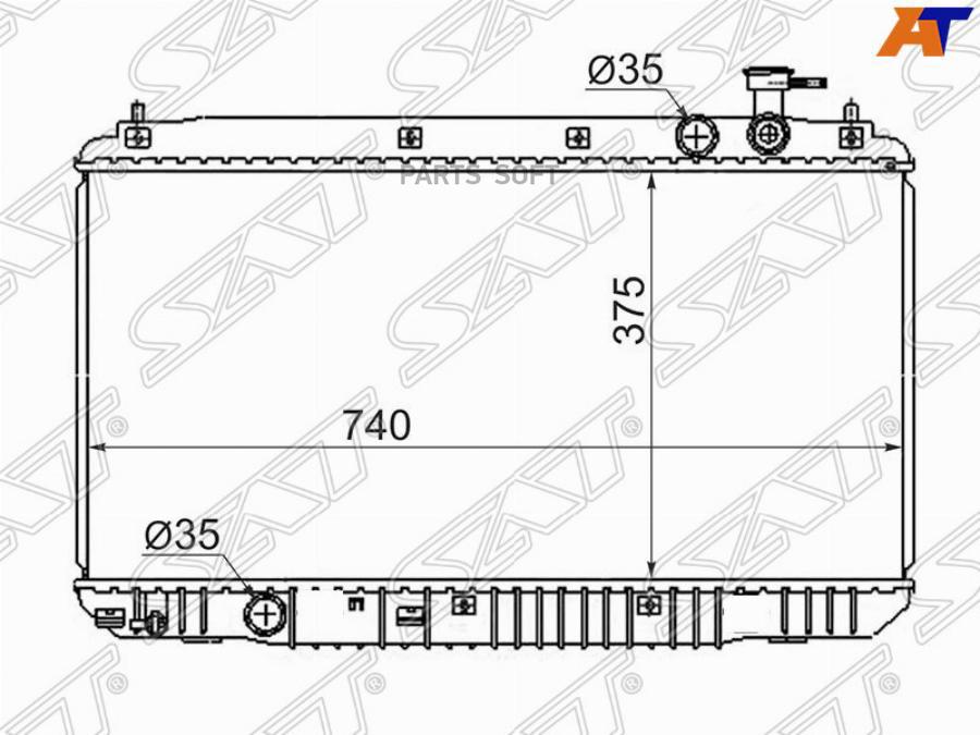 

SAT Радиатор CHERY TIGGO 2.4 4G64 05-