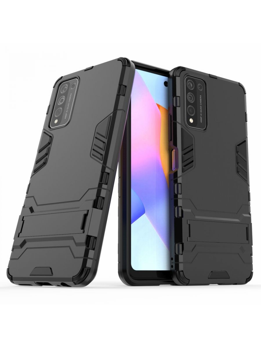 

Brodef IRON Противоударный с подставкой чехол для Honor 10x lite Черный