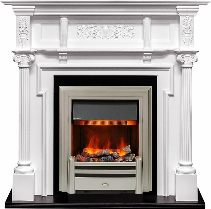 

Электрокамин Dimplex Oxford (белый) с очагом Chesford