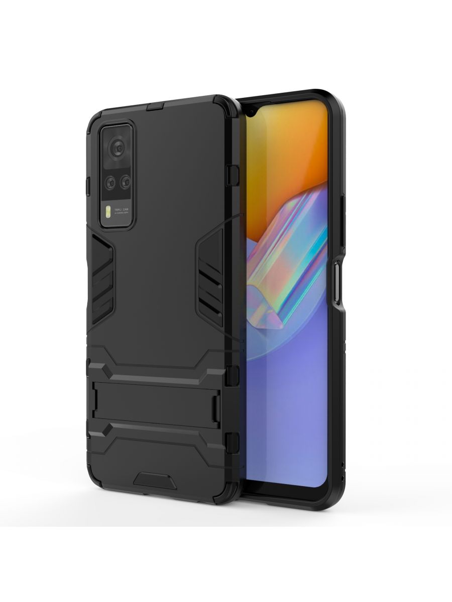 

Brodef IRON Противоударный с подставкой чехол для Vivo Y31 Черный